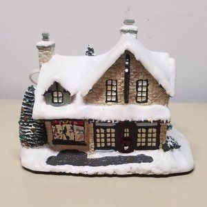 Hawthorn Village Thomas Kinkade Christmas Light Up Santa's Workshop